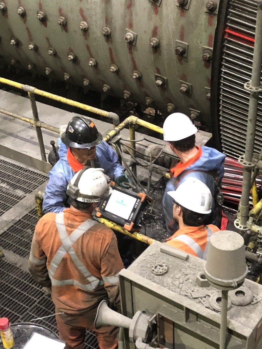 C-PAM inspection work on industrial equipment